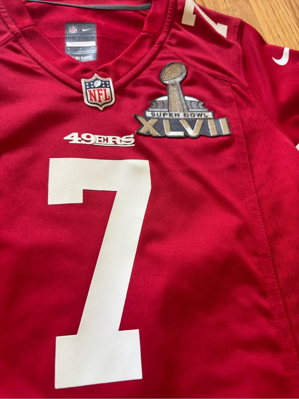 Nike Women’s Red NFL 49ers #7 Jersey Top - Picture 2 of 4
